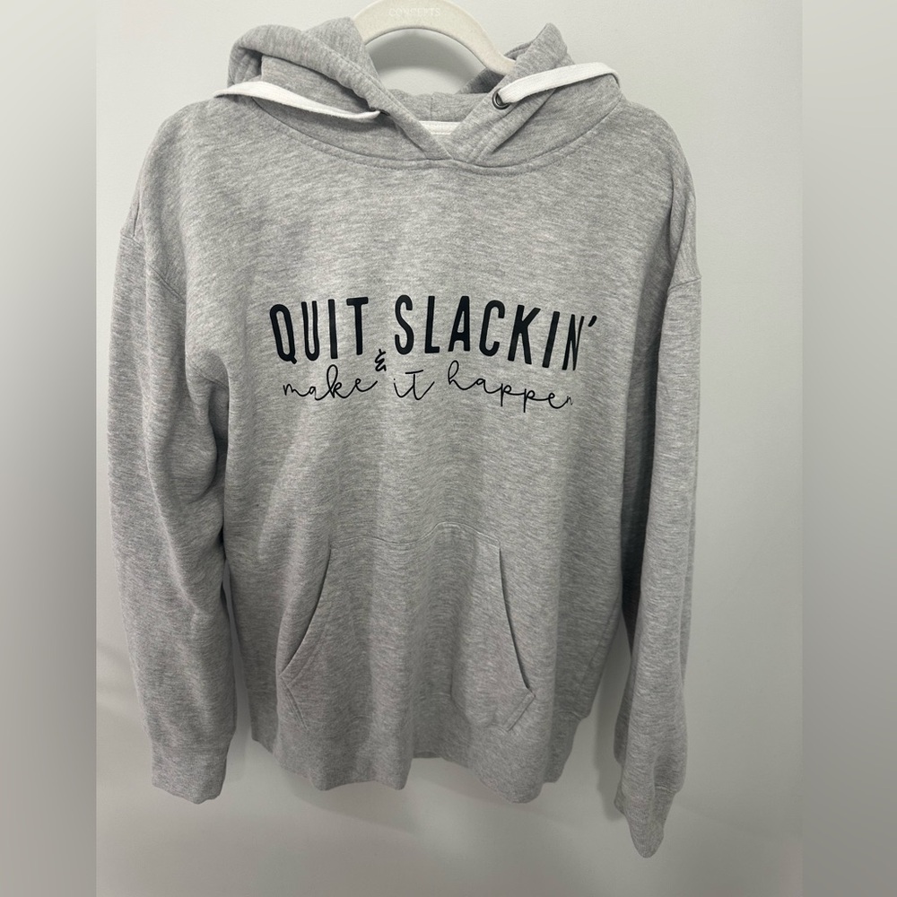 8/$20 Active USA Gray Motivational Hoodie